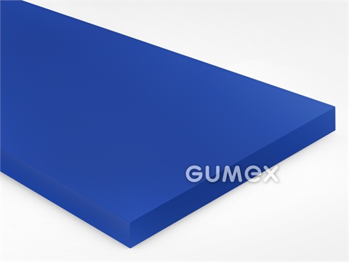 Polyuretanová deska PU44, tloušťka 2mm, šíře 1000x2000mm, 80°ShA, PU, -30°C/+80°C, modrá